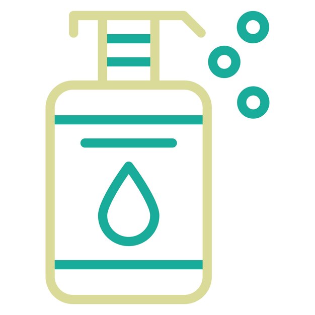 Botella de jabón Ilustración del icono vectorial del conjunto de iconos de artículos para el hogar