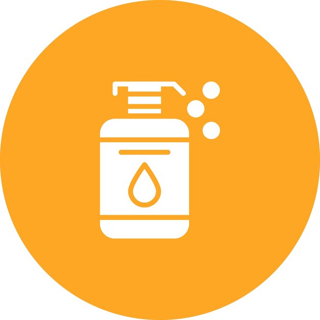 Botella de jabón Ilustración del icono vectorial del conjunto de iconos de artículos para el hogar