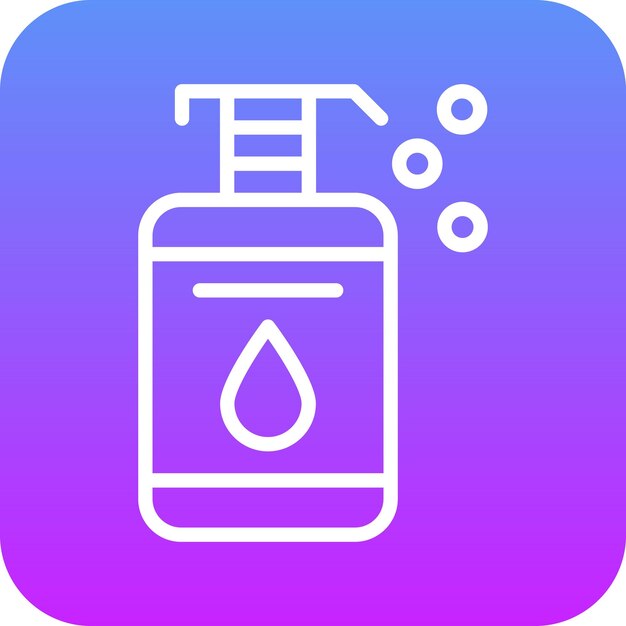 Botella de jabón Ilustración del icono vectorial del conjunto de iconos de artículos para el hogar