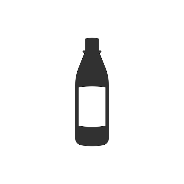 Botella de jarabe iconvector ilustración aislado sobre fondo blanco.