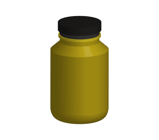 Botella de jugo de naranja tridimensional.