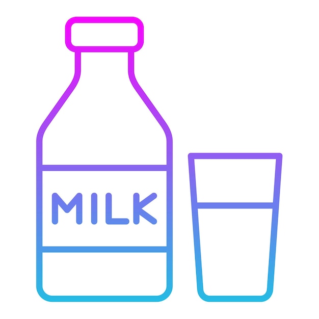 una botella de leche y un vaso de agua