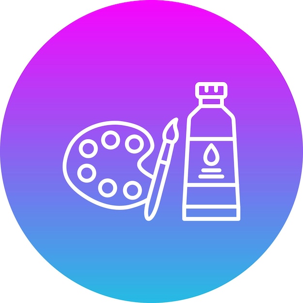 una botella de líquido y una cuchara con un fondo azul y rosa
