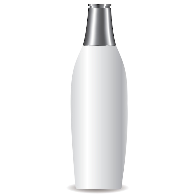 Botella de loción blanca