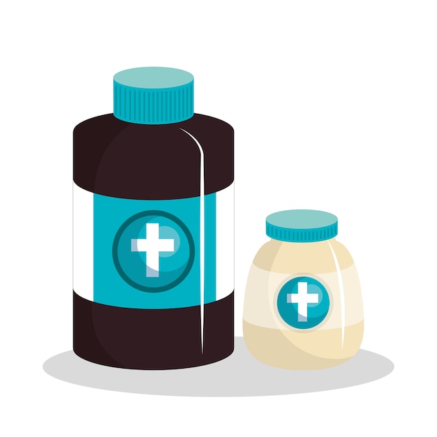 botella de medicina aislada icono vector ilustración diseño