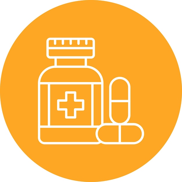 una botella de medicina con un estetoscopio médico en ella