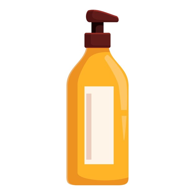 Botella de plástico amarilla para cosméticos con bomba dispensadora para champú o jabón líquido