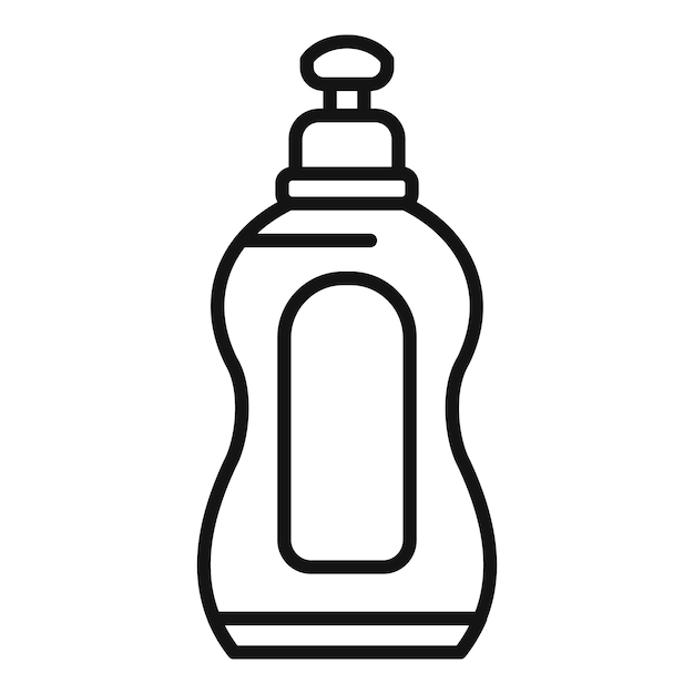 Botella de plástico con bomba dispensadora que contiene jabón líquido para lavar platos