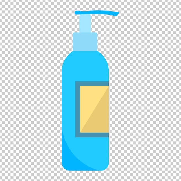 Botella de plástico para productos cosméticos