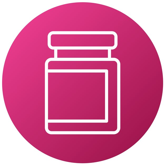 una botella rosa de color rosa con un círculo rosa alrededor de la parte inferior