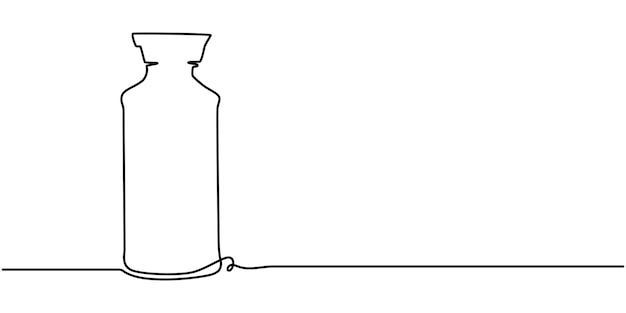 Botella de salsa de soja una línea dibujo continuo cocina japonesa comida tradicional continuo uno