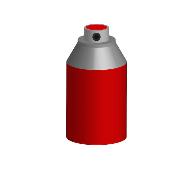 Botella de spray de pintura tridimensional