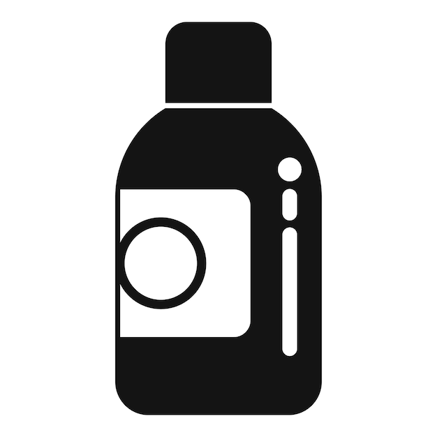 Botella de tinta para el icono de la impresora vector simple Diseño de la basura