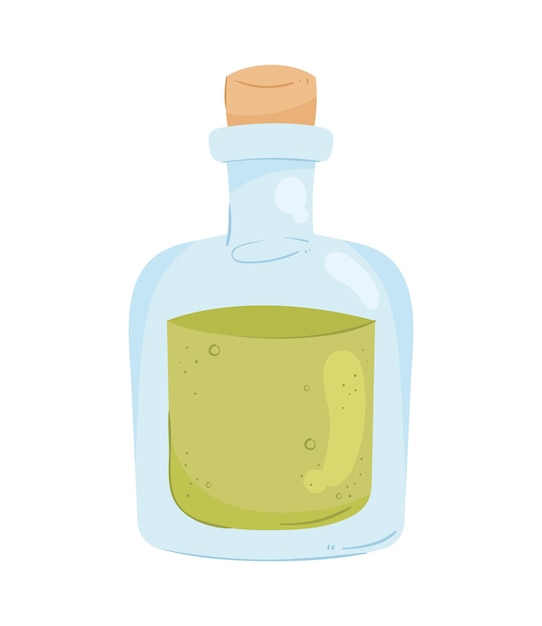 botella transparente de aceite de oliva
