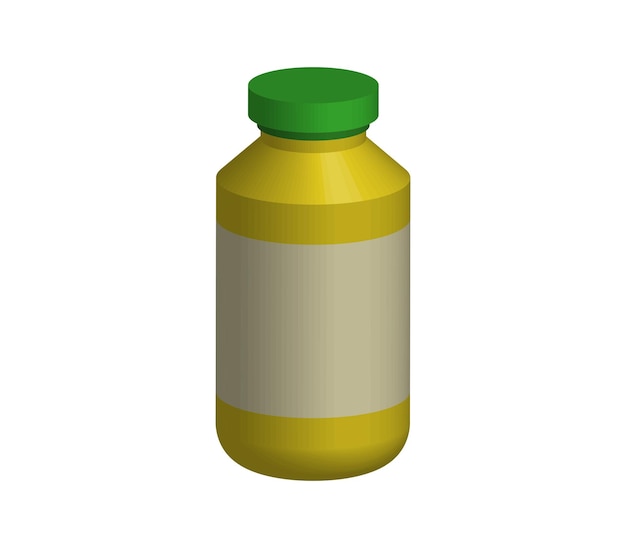Botella tridimensional de cítricos exóticos.