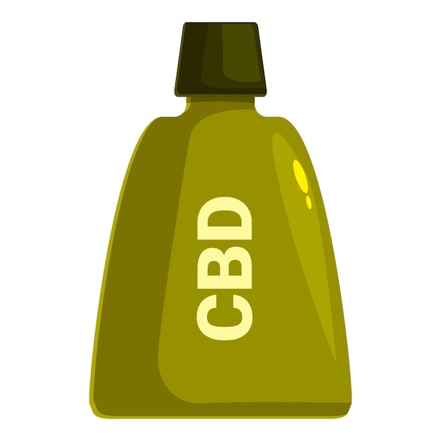 Botella verde que contiene aceite de CBD para el bienestar y la relajación