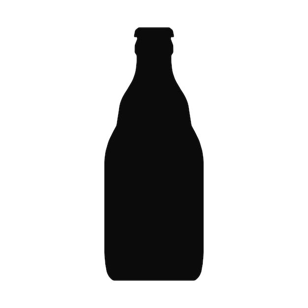 Vector botella de vid vector icono color negro