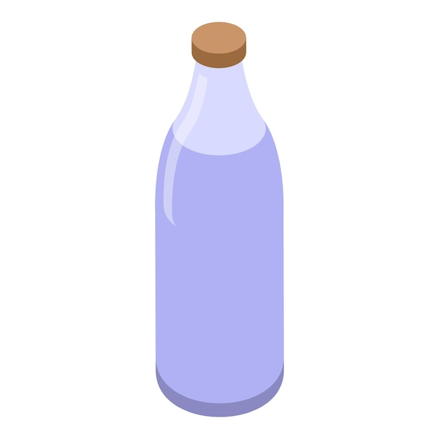 Botella de vidrio que contiene jugo de uva violeta con corcho