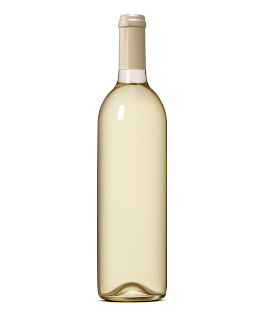 Botella de vino aislada.