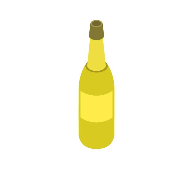 Botella de vino isométrica