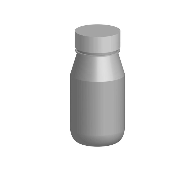 Vector botella de yogur tridimensional