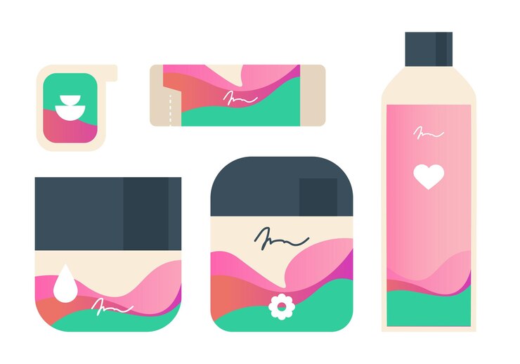 Vector botellas de cosméticos orgánicos naturales frascos tubos