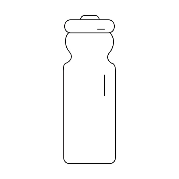 Botellas deportivas para agua aisladas en fondo blanco para maquetas.
