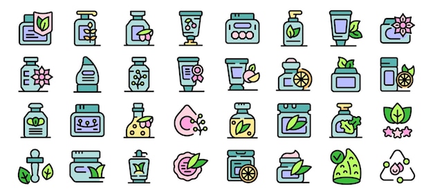 Botellas, frascos y tubos de cosméticos naturales que muestran producción y cuidado de la piel orgánicos