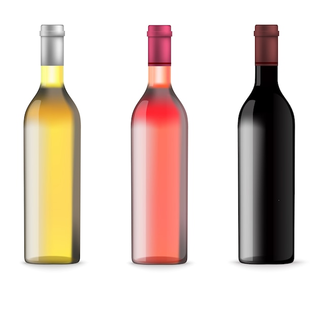 Vector botellas de vino