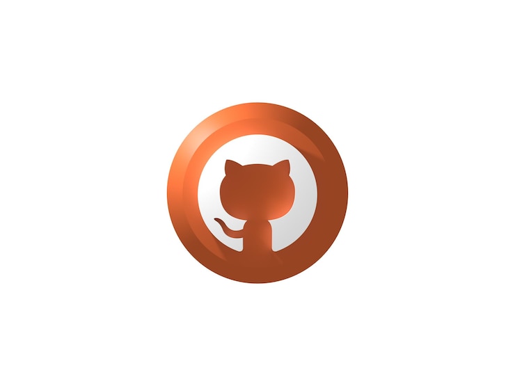 Vector botón 3d icono github