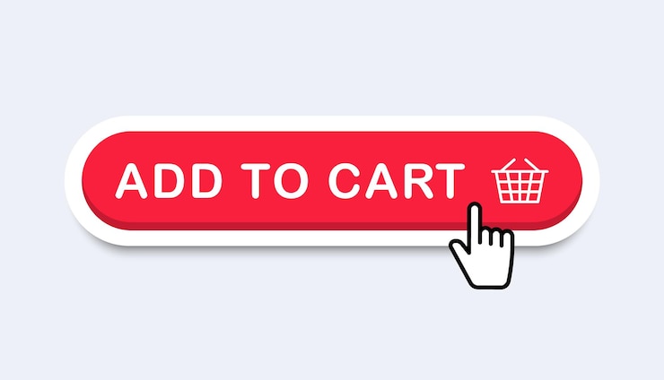Vector botón agregar al carrito botón web con el icono del carrito de compras
