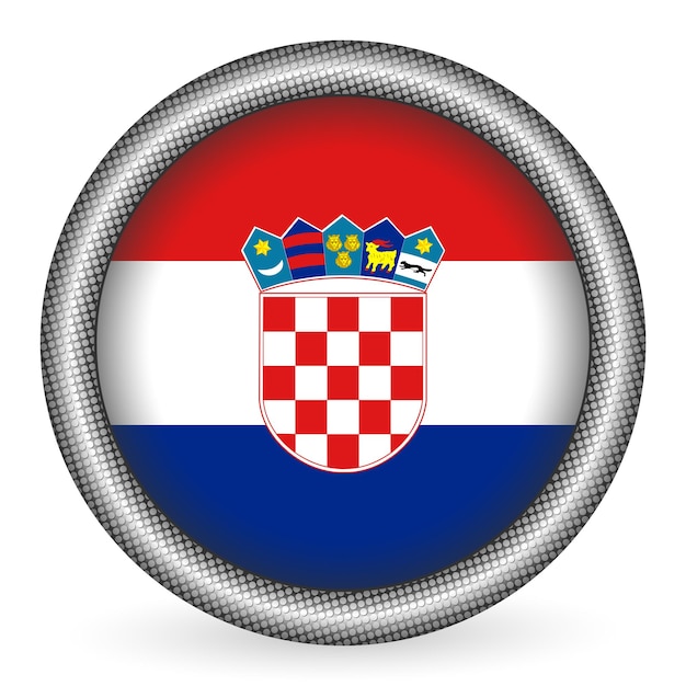 Botón de la bandera de croacia