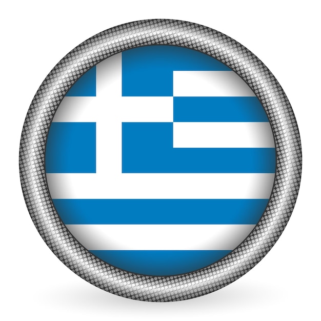 Botón de bandera de Grecia