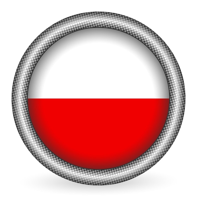 Botón de bandera de Polonia