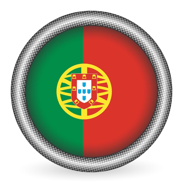 Botón de la bandera de portugal