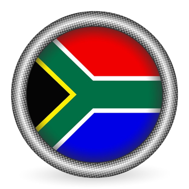 Botón de la bandera de Sudáfrica