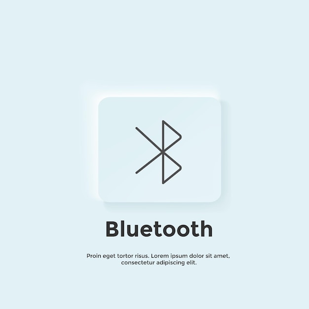 Un botón bluetooth con una flecha azul en él