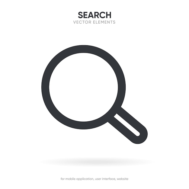 Botón de búsqueda 3d icono de encuesta de análisis de investigación de búsqueda para el sitio web de la aplicación móvil de redes sociales