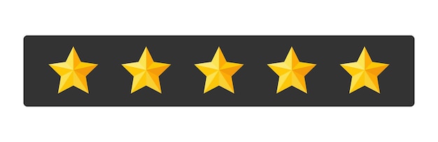 Botón de calificación de cinco estrellas