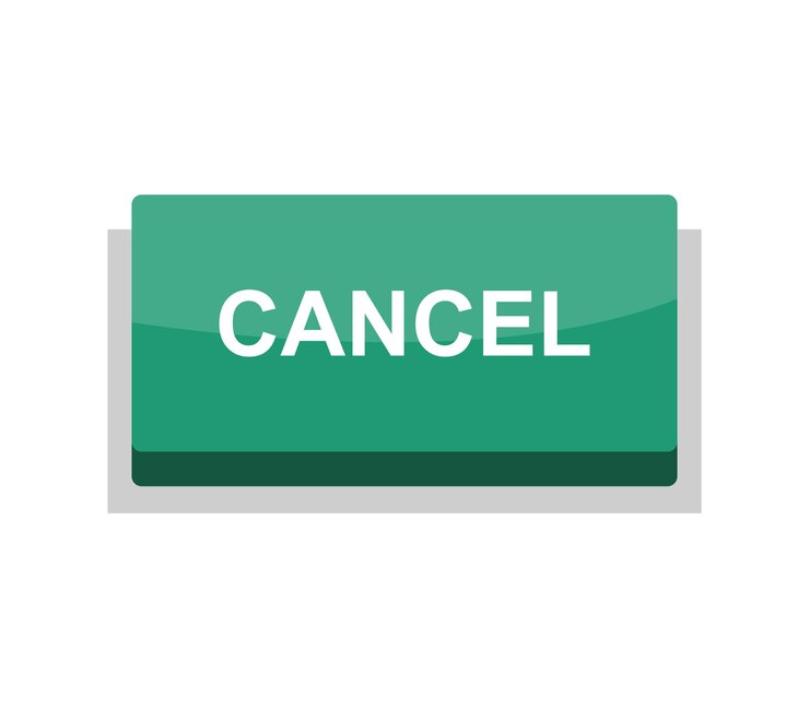 Vector botón cancelar