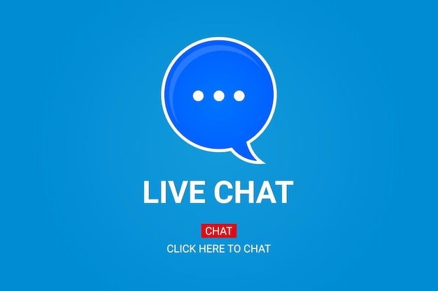 Botón de chat en vivo de la burbuja del discurso