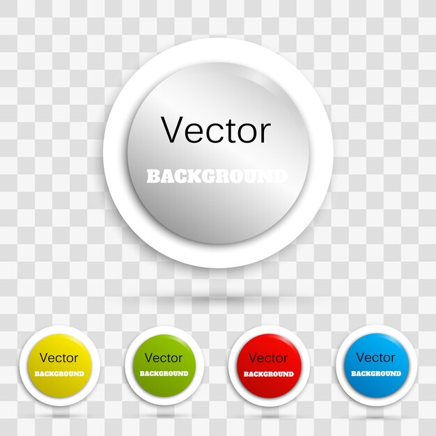 Vector botón de color.