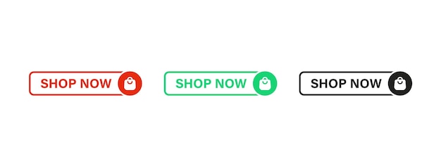 Botón comprar ahora con icono de carrito de compras o agregar a la tienda comprar ahora banner de etiqueta botones de iconos web