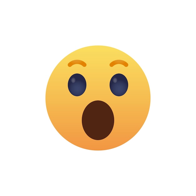 Botón de emoticono de Facebook Wow Emoji Reacción para Red Social