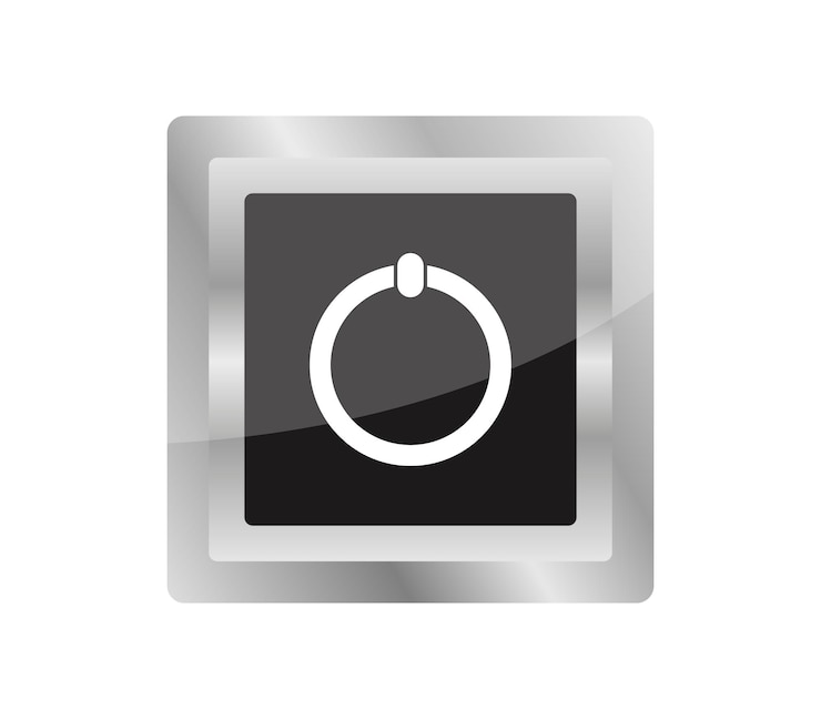 Vector botón de encendido