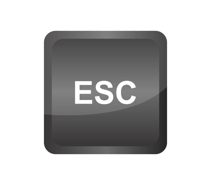 Vector botón esc