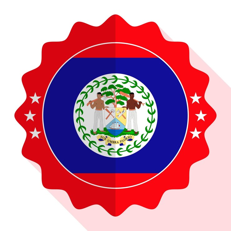 Vector botón de la etiqueta del emblema de calidad de belice ilustración vectorial