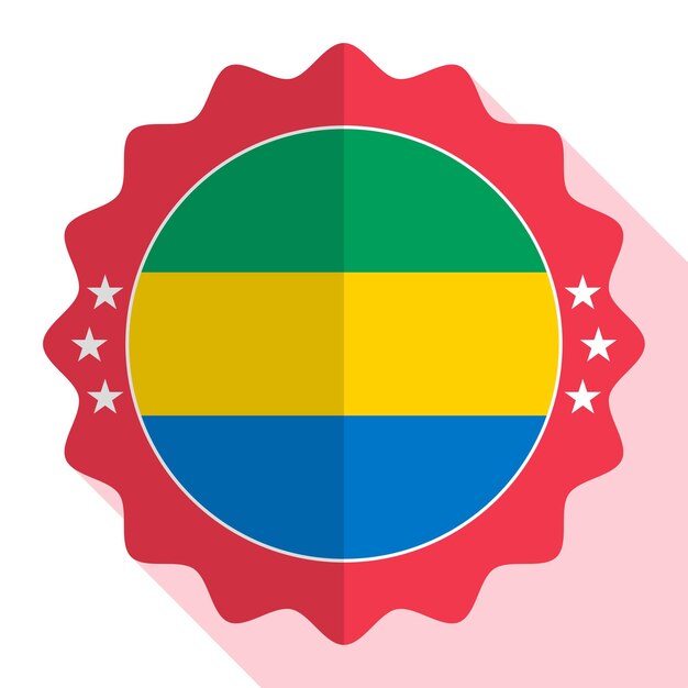 Botón de la etiqueta del emblema de calidad de Gabón Ilustración vectorial
