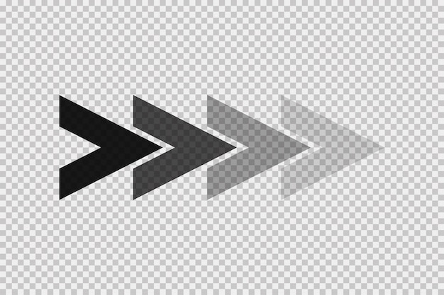 Botón de flecha o elemento de vector icono sobre fondo transparente. Ilustración de vector aislado. Elemento web de vector. EPS 10