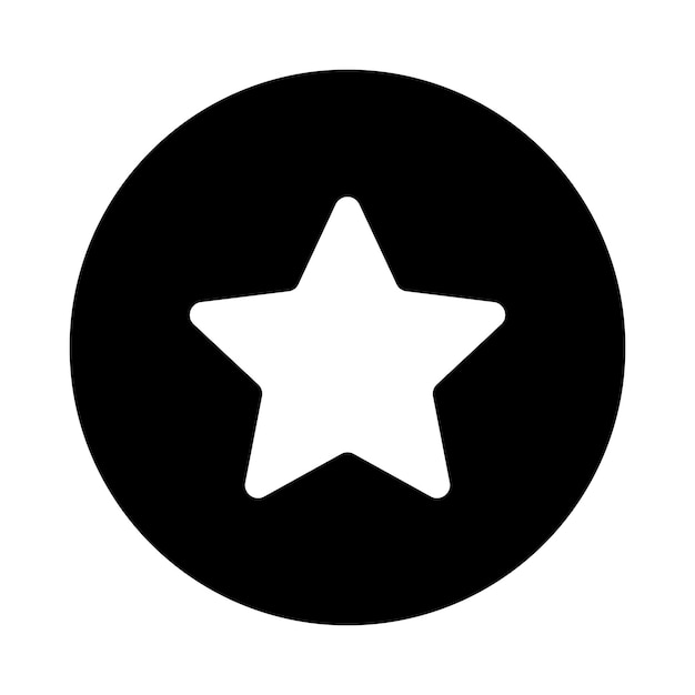 botón de icono de estrella en el fondo del círculo elemento de diseño de estrella